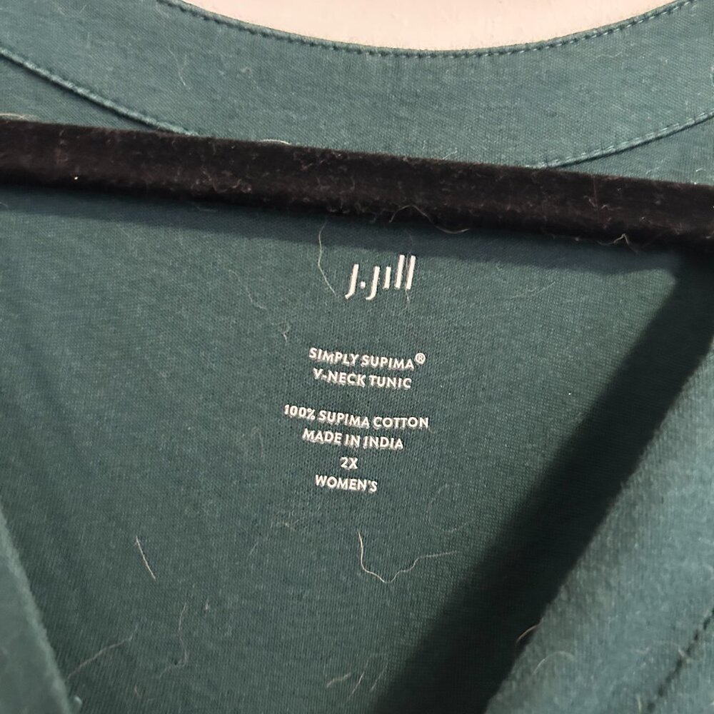 J. Jill Green Long Sleeve V-Neck Tunic - Size 2x - Picture 4 of 4